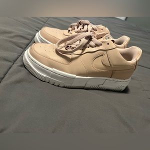 PINK NIKE PIXAL AIR FORCE 1 SIZE 7.5 (More of a light pink color in person)